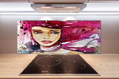 Panel do kuchyne Abstrakcie žena