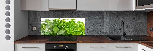 Sklenený panel do kuchyne Byliny