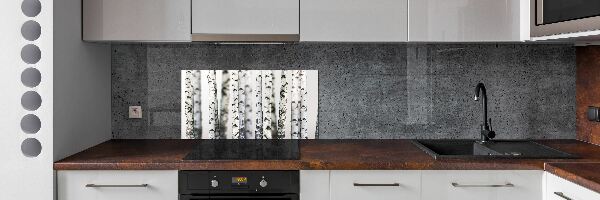 Dekoračný panel sklo Kmene briez