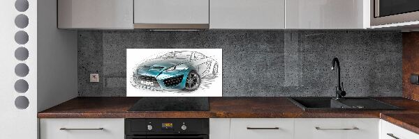 Panel do kuchyne Náčrt autá
