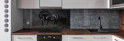 Dekoračný panel sklo Čierny kôň
