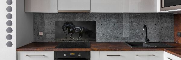 Dekoračný panel sklo Čierny kôň
