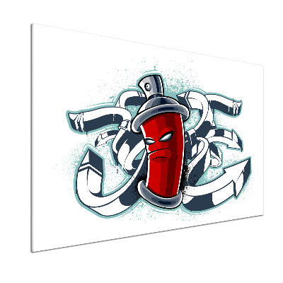 Sklenený panel do kuchynskej linky Graffiti