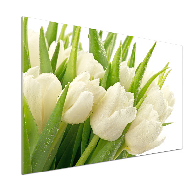 Panel do kuchyne Biele tulipány