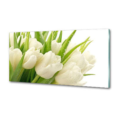 Panel do kuchyne Biele tulipány