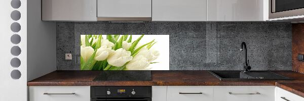 Panel do kuchyne Biele tulipány