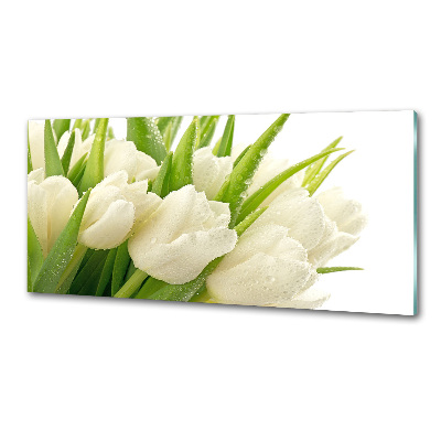 Panel do kuchyne Biele tulipány