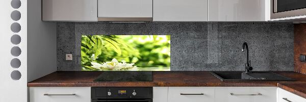 Dekoračný panel sklo Vodné ľalie