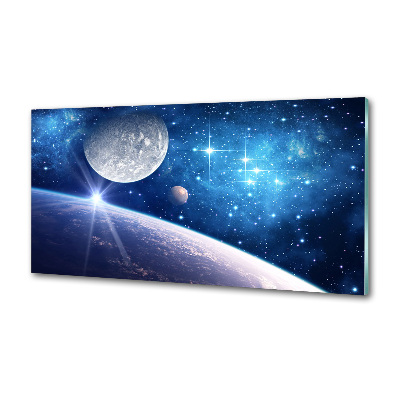 Sklenený panel do kuchyne Mesiac