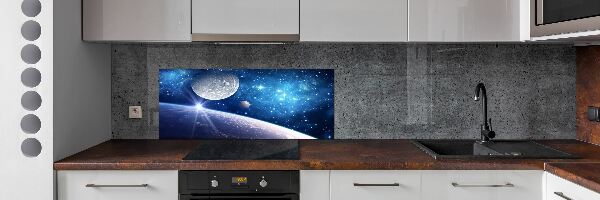 Sklenený panel do kuchyne Mesiac