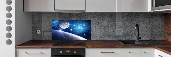 Sklenený panel do kuchyne Mesiac
