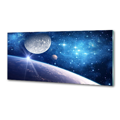 Sklenený panel do kuchyne Mesiac