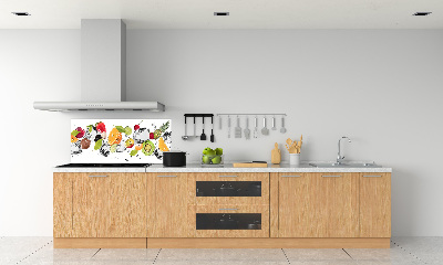 Dekoračný panel sklo Ovocie a voda