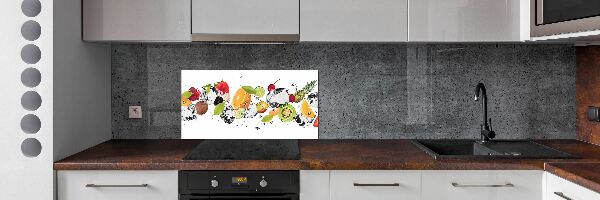 Dekoračný panel sklo Ovocie a voda
