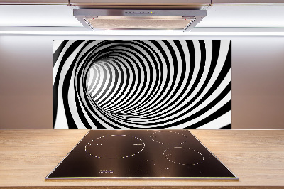 Sklenený panel do kuchynskej linky Tunel 3D