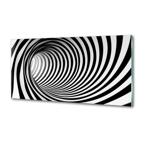 Sklenený panel do kuchynskej linky Tunel 3D
