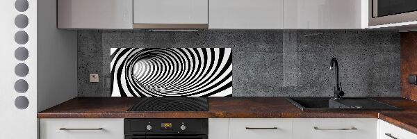 Sklenený panel do kuchynskej linky Tunel 3D