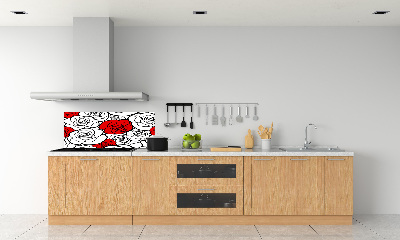 Sklenený panel do kuchyne Ruže