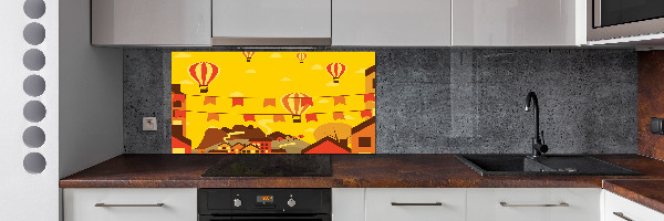 Panel do kuchyne Balóny nad mestom