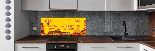 Panel do kuchyne Balóny nad mestom