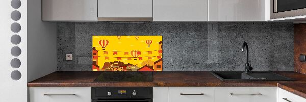 Panel do kuchyne Balóny nad mestom