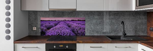Dekoračný panel sklo Pole levanduľa