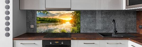 Panel do kuchyne Súmrak nad riekou