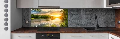 Panel do kuchyne Súmrak nad riekou