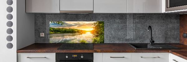 Panel do kuchyne Súmrak nad riekou