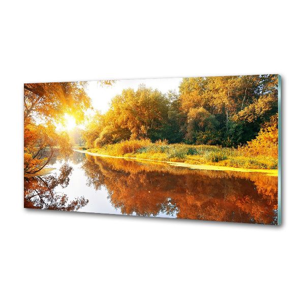 Panel do kuchyne Rieka na jeseň