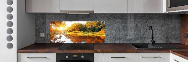 Panel do kuchyne Rieka na jeseň