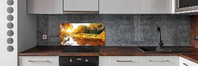 Panel do kuchyne Rieka na jeseň