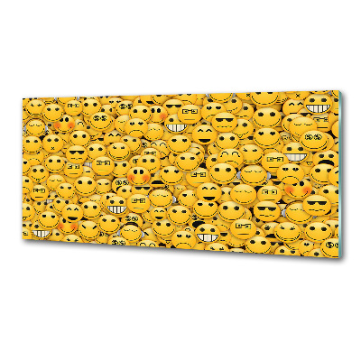 Sklenený panel do kuchynskej linky Emotikony