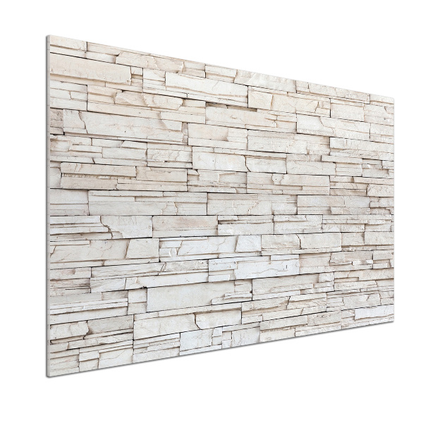 Panel lacobel Biela stena kameň