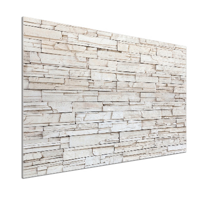 Panel lacobel Biela stena kameň