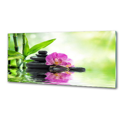 Sklenený panel do kuchynskej linky Orchidea