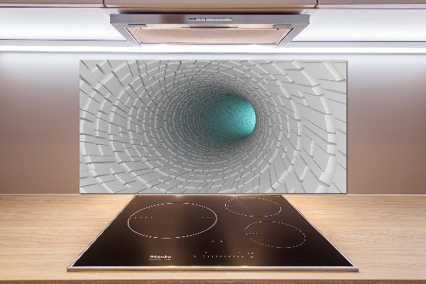 Sklenený panel do kuchynskej linky Tunel 3D