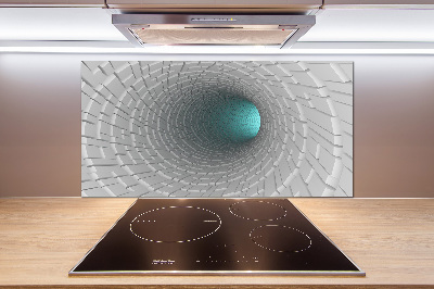 Sklenený panel do kuchynskej linky Tunel 3D