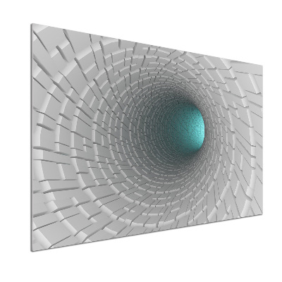 Sklenený panel do kuchynskej linky Tunel 3D