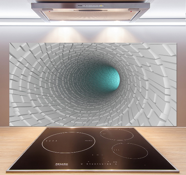 Sklenený panel do kuchynskej linky Tunel 3D
