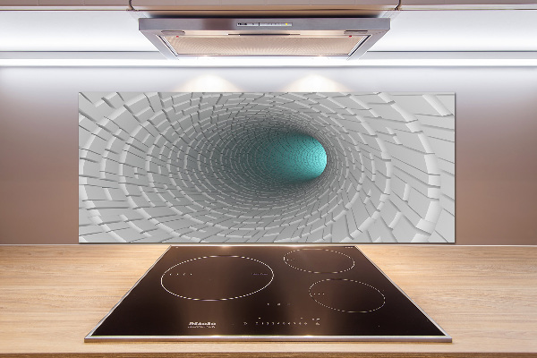 Sklenený panel do kuchynskej linky Tunel 3D