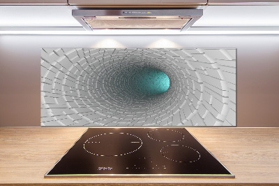 Sklenený panel do kuchynskej linky Tunel 3D