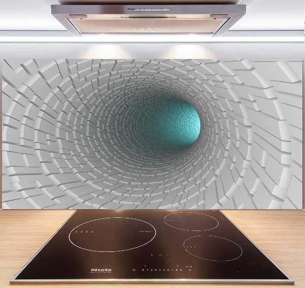 Sklenený panel do kuchynskej linky Tunel 3D