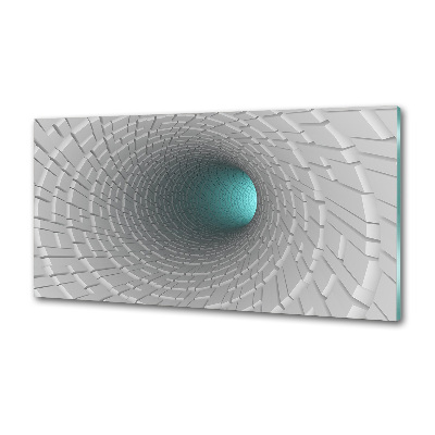 Sklenený panel do kuchynskej linky Tunel 3D