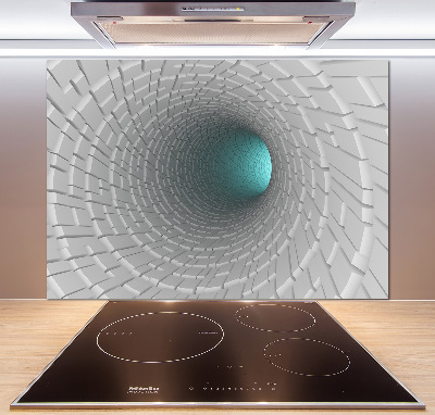 Sklenený panel do kuchynskej linky Tunel 3D