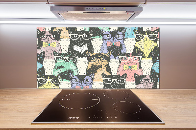 Panel do kuchyne Mačky v okuliaroch
