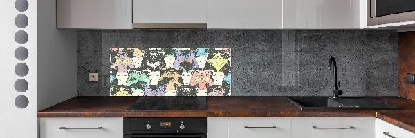 Panel do kuchyne Mačky v okuliaroch