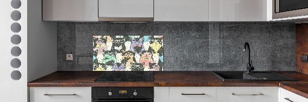 Panel do kuchyne Mačky v okuliaroch