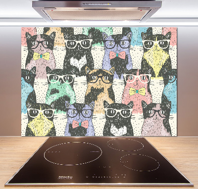 Panel do kuchyne Mačky v okuliaroch