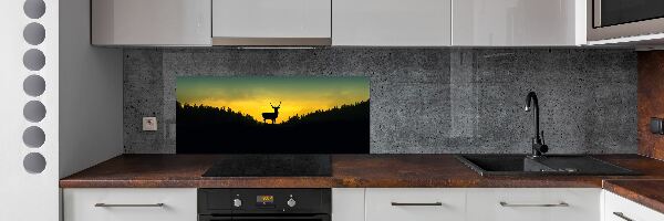 Sklenený panel do kuchyne Jeleň